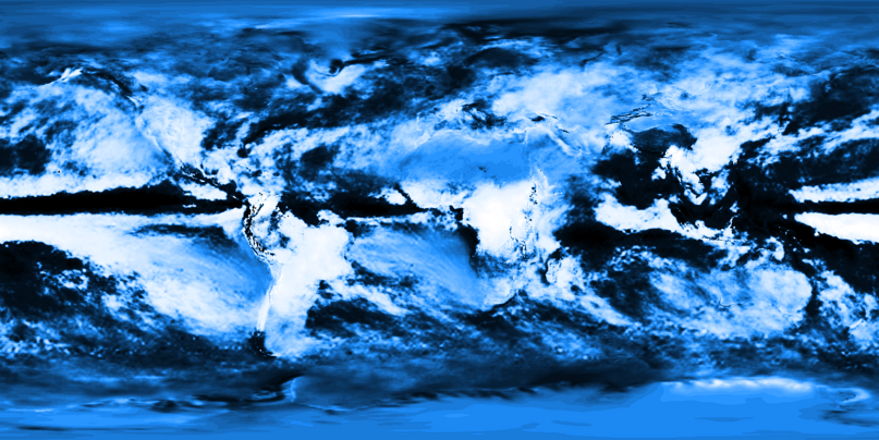 Greg Niemeyer and Chelle Gentemann, Black is More Rain, White is Less, Blue is Unchanged (Rain Trend Map, 1975 to 2025, based on ERA5 data) 